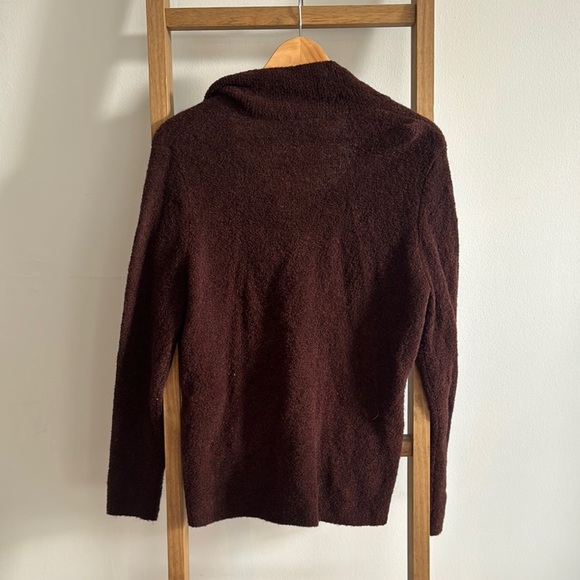 FIELD GEAR VINTAGE l Medium Wool Cozy Brown Knit Cardigan with Pockets - Picture 4 of 4